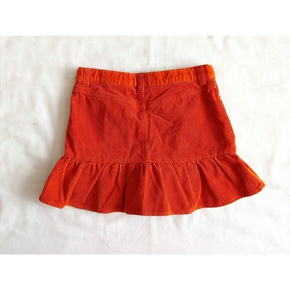 Gymboree Corduroy Skort Size 6 Girls Orange Adjustable Waist Cotton - Picture 3 of 3